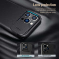 Miniatyrbillede 3 af 9: Nillkin Qin Series iPhone 14 Pro Etui Camshield Sort