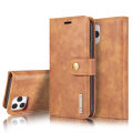 Miniatyrbillede 1 af 7: DG.MING 2-i-1 Magnet Pung iPhone 13 Mini Cognac