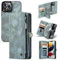 Miniatyrbillede 1 af 7: CaseMe Multi-Slot 2 i 1 Pungetui iPhone 13 Pro Blå