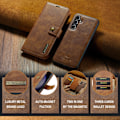 Miniatyrbillede 9 af 10: DG.MING 2-i-1 Magnetpung Samsung Galaxy S25 Cognac