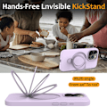 Miniatyrbillede 5 af 6: Silikoneskal Kickstand MagSafe iPhone 16 Pro Max Lilla