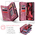 Pikkukuva 5 / 10: CaseMe Multi-Slot 2-in-1 Lompakko Kotelo Galaxy S25 Plus Punainen
