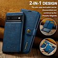 Miniatyrbild 6 av 8: DG.MING 2-in-1 Magnet Wallet Google Pixel 7 Blue