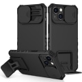 Miniatyrbillede 1 af 9: Kickstand Cover iPhone 14 Kamerabeskyttelse Sort