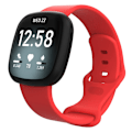 Pikkukuva 1 / 3: Fitbit Versa 4/Sense 2 -punainen silikoniranneke (L)