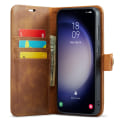 Miniatyrbild 2 av 9: DG.MING 2-in-1 Magnet Wallet Samsung Galaxy A55 Cognac