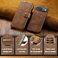 Miniatyrbild 9 av 10: DG.MING 2-in-1 Magnet Wallet Google Pixel 9 Pro Cognac