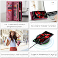 Miniatyrbillede 7 af 10: CaseMe Multi-Slot 2 i 1 Pungetui Galaxy S25 Ultra Rød