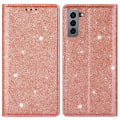 Miniatyrbillede 1 af 7: Glitter Pung Etui Samsung Galaxy S22 Roséguld
