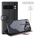 Pikkukuva 6 / 8: Aito nahkakotelo Google Pixel 8 Prolle, musta