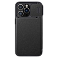 Miniatyrbild 9 av 9: Nillkin Qin Series iPhone 14 Pro Fodral Camshield Svart