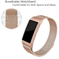 Miniatyrbillede 3 af 4: Milanese Loop Armbånd Fitbit Charge 3/4 Rose Guld