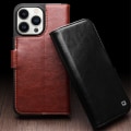 Miniatyrbillede 4 af 5: Qialino Læderpung Etui iPhone 15 Sort