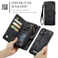 Miniatyrbillede 5 af 9: CaseMe Multi-Slot 2 i 1 Pungetui iPhone 16 Sort