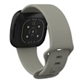 Pikkukuva 2 / 3: Fitbit Versa 4/Sense 2 -silikoniranneke, harmaa (L)