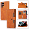 Miniatyrbillede 1 af 5: Pungetui Multi-Slot Samsung Galaxy S22 Ultra Cognac