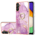 Pikkukuva 1 / 3: Kuori kääntyvällä rengaspidikkeellä Samsung Galaxy A34 Pink Marble