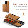 Miniatyrbild 4 av 9: DG.MING 2 in 1 Magnetic Card Slot Case iPhone 16 Pro Cognac