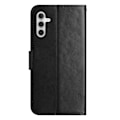 Pikkukuva 6 / 6: Perhoskuvioitu nahkakotelo Samsung Galaxy A15:lle, musta