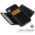 Miniatyrbillede 2 af 6: Etui med pung til iPhone XR Sort