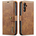 Miniatyrbillede 1 af 10: DG.MING 2-i-1 Magnet Pung Samsung Galaxy S23 FE Cognac