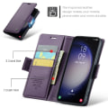 Miniatyrbild 9 av 10: CaseMe Slim Plånboksfodral RFID-skydd Samsung Galaxy S24 Lila