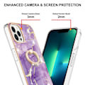 Pikkukuva 2 / 3: TPU-kuori iPhone 15 Pro Max - Renkaanpidike - Lila marmori