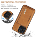 Miniatyrbillede 6 af 10: DG.MING 2 i 1 Magnetisk Kortlomme Etui iPhone 15 Pro Cognac