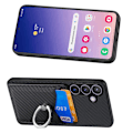 Pikkukuva 6 / 6: Samsung Galaxy S25 Plus -kotelo Korttitasku + Rengas Hiilikuitu Tekstuuri