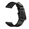 Miniatyrbillede 1 af 4: Ægte læderrem til Samsung Galaxy Watch FE Sort
