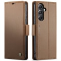 Pikkukuva 10 / 10: CaseMe Slim Lompakkokotelo RFID-suojalla Samsung Galaxy S23 FE Ruskea