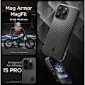 Miniatyrbillede 7 af 10: Spigen iPhone 15 Pro Cover MagSafe Armor Sort
