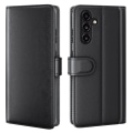 Miniatyrbillede 1 af 5: Ægte læderetui Samsung Galaxy A14 Sort