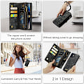 Pikkukuva 10 / 10: CaseMe Multi-Slot 2-in-1 Lompakkokotelo 12/12 Pro Musta