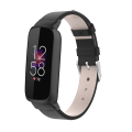 Miniatyrbillede 1 af 3: Ægte Læderrem Fitbit Luxe Sort