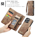 Miniatyrbillede 9 af 10: CaseMe Multi-Slot 2 i 1 Pungetui iPhone 16 Pro Brun