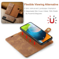 Miniatyrbild 3 av 8: DG.MING 2-in-1 Magnet Wallet Samsung Galaxy A53 Cognac