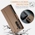 Miniatyrbillede 7 af 10: CaseMe Slim Pungetui RFID-beskyttelse Samsung Galaxy S24 Plus Brun
