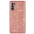 Miniatyrbild 7 av 7: Glitter Plånboksfodral Samsung Galaxy S22 Roséguld