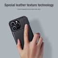 Miniatyrbild 5 av 9: Nillkin Qin Series iPhone 14 Pro Fodral Camshield Svart