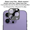 Miniatyrbillede 3 af 6: Imak Hærdet Glas Linsebeskyttelse iPhone 15 Pro/iPhone 15 Pro Max Sort
