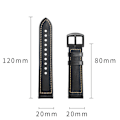 Miniatyrbillede 4 af 4: Ægte læderrem til Samsung Galaxy Watch 7 44mm Sort