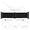 Pikkukuva 4 / 5: Elastinen Nylon-ranneke Apple Watch Series 10 42mm Musta