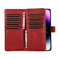 Miniatyrbillede 2 af 7: Pungetui Multi-Slot iPhone 16 Pro Max Rød
