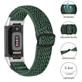 Miniatyrbild 3 av 3: Vävd Nylonarmband Fitbit Charge 6 Grön