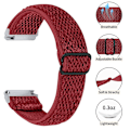 Pikkukuva 3 / 3: Punottu nailonranneke Fitbit Versa/Versa 2 Punainen