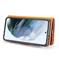 Miniatyrbillede 6 af 8: DG.MING 2-i-1 Magnet Pung Samsung Galaxy S21 FE Cognac