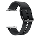 Miniatyrbillede 3 af 5: Blødt Silikonarmbånd til Apple Watch 42/44/45/49 mm Sort