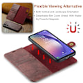 Miniatyrbild 5 av 9: DG.MING 2-in-1 Magnet Wallet Samsung Galaxy A54 Red