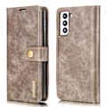 Miniatyrbild 1 av 6: DG.MING 2-in-1 Magnet Wallet Samsung Galaxy S21 Plus Brown